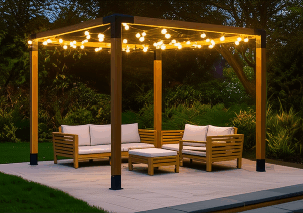 Standard Pergola Evening with Lights