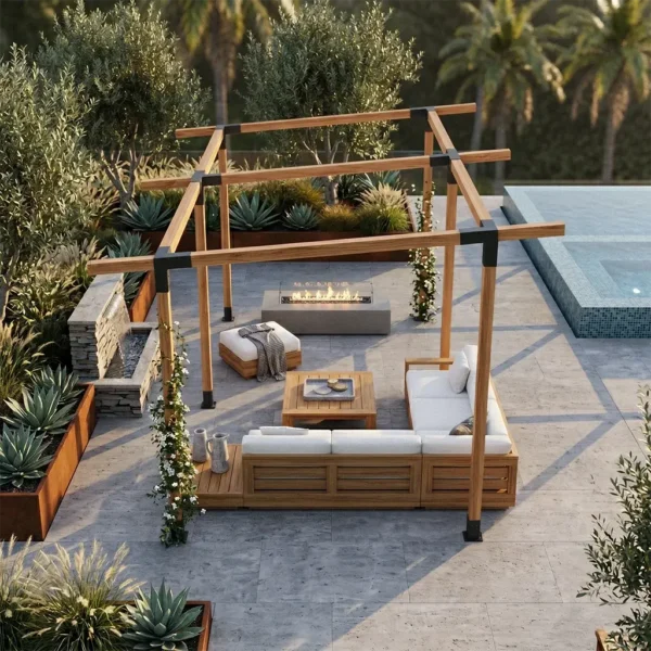 5 Degree Lean To Extended Pergola Kit
